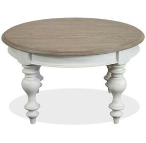 Jameson Pale Taupe and Antique Oak Round Occasional Table Set