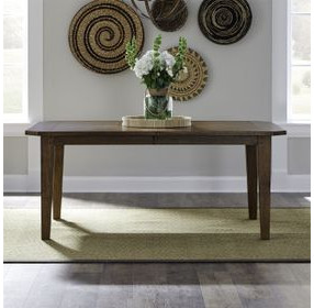 Hearthstone Tobacco Extendable Rectangular Leg Dining Table