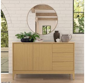 Cove Light Oak 3 Drawers Server