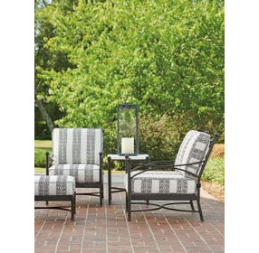 Pavlova Gray Upholstered Rectangular Outdoor Ottoman