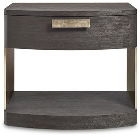 Geneve Robor and Ferrum 1 Drawer Open Nightstand with USB Charging