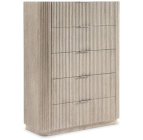 Lucerne Alba and Graphite 5 Drawer Tall Chest