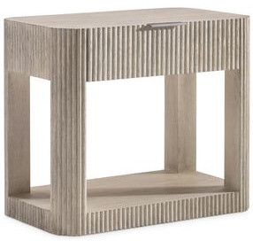 Lucerne Alba and Graphite 1 Drawer Open Nightstand