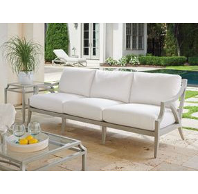 Silver Sands Beige 88" Outdoor Sofa