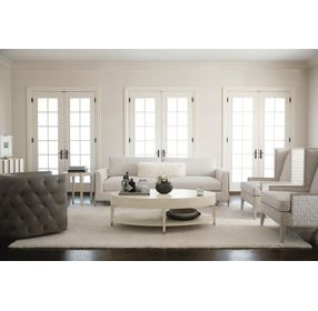 East Hampton Cerused Linen End Table
