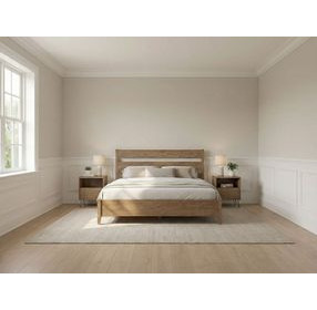 Zest Natural Oak Queen Platform Bed