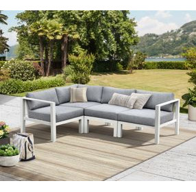 Nash Outdoor Seating Buff 4 Piece Outdoor Modular Sectional