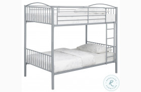 Anson Silver Twin Over Twin Bunk Bed