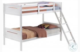 Littleton White Twin Over Twin Bunk Bed