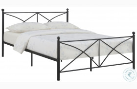 Hart Matte Black Full Metal Bed
