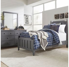 Cottage View Dark Gray 6 Drawer Dresser with Mirror