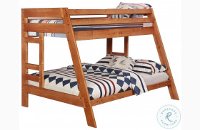 Wrangle Hill Amber Wash Twin Over Full Bunk Bed