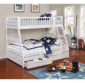 Ashton White Twin Over Full Bunk Bed