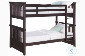 Miles Cappuccino Twin Over Twin Bunk Bed
