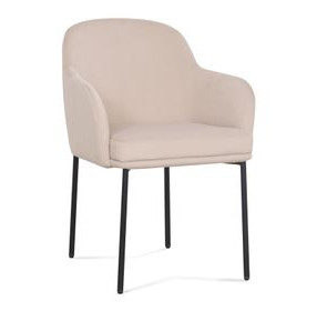 Sydney Taupe Performance Fabric Upholstered Arm Chair Set of 2