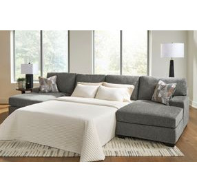 Revenna Greystone 3 Piece Modular Sleeper Sectional with Double Chaise