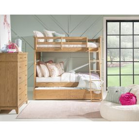 Todays Traditions Natural Hickory Twin Over Twin Bunk Bed