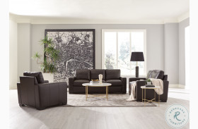 Boardmead Dark Brown Leather Living Room Set