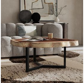 Celine Natural and Black Free Form Coffee Table