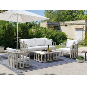 Alexa Outdoor Seating White 79" Outdoor Sofa