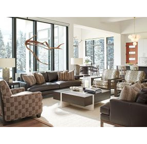 Horizon Chocolate Leather Upholstered 88" Sofa