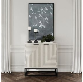 Flint Coastal White 2 Door Accent Cabinet