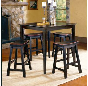 Saddleback Black 29" Pub Height Stool Set of 2