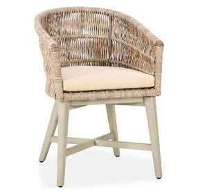 Collins Sand Upholstered Outdoor Dining Chair