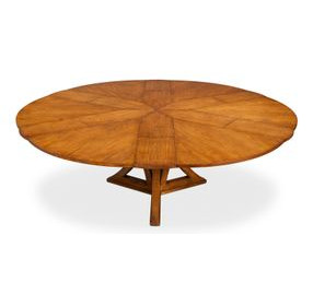 Casual Jupe Tobacco Brown 86" Extendable Round Dining Table