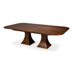 Gramercy Park Jupe Walnut 100" Extendable Rectangular Dining Table