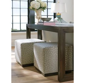 Colby Cream Upholstered Ottoman