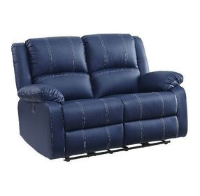 Zuriel Blue Power Reclining 60" Loveseat with USB Charging