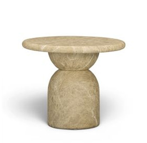 Cynthia Light Emperador Outdoor Round Side Table