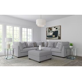 Cambria Gray 6 Piece Modular Sectional with Storage Ottoman