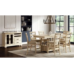 Clover Ridge Whitewash Ladder Back Counter Stool Set of 2