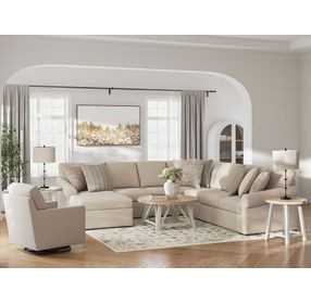 LadyMae Twill 5 Piece Sectional with LAF Chaise
