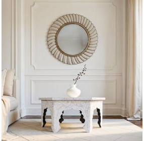 Marjorie Mother of Pearl 41" Hexagon Cocktail Table