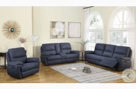Variel Blue Reclining Living Room Set
