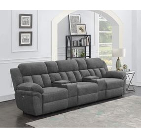 Bahrain Charcoal Power Reclining 3 Seater Home Theater