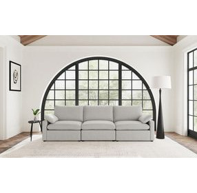 Collins Gray Modular 124" Power Reclining Sofa