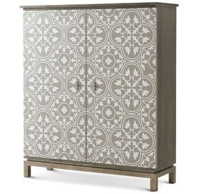 TA Originals Coastal Wave and White 2 Door Bar Cabinet