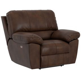 Stetson Walnut Lay Flat Power Recliner with USB Charging
