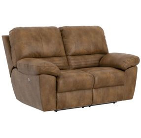 Stetson Canyon 65" Lay Flat Power Reclining Loveseat with USB Charging