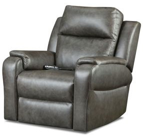 Davidson Slate Leather Zero Gravity Power Recliner with Power Headrest and Massage