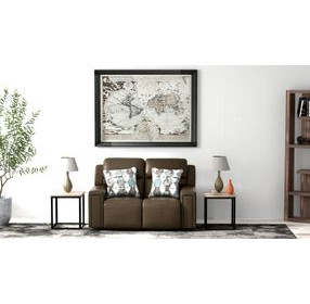 Arezzo Chocolate Zero Gravity Power Reclining Loveseat with Power Headrest