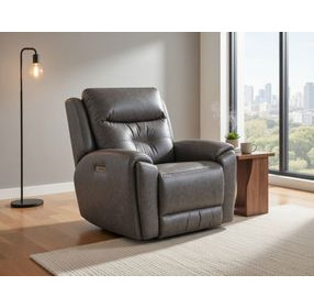 Point Break True Grit Greystone Power Wall Hugger Recliner with Power Headrest and Lumbar