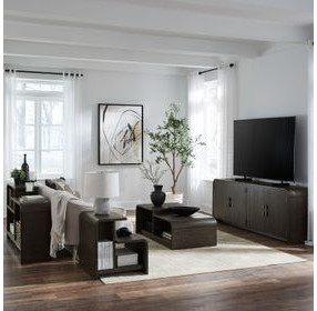 Perspectives Espresso Rectangular Sofa Table