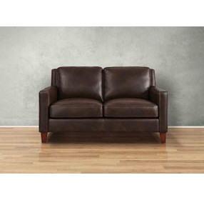Arden Chestnut Leather 60" Loveseat