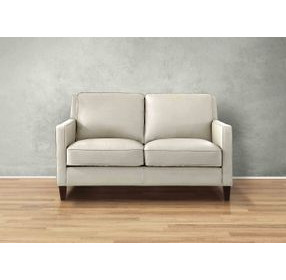 Arden Vanilla Leather 60" Loveseat