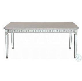 Varian Mirrored and Antique Platinum Extendable Rectangular Dining Room Set